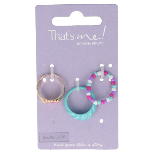 Parsa Beauty That's me by PARSA Ring-Set mit goldenem Statement Ring und zwei farbenfrohen Ringen Angebote
