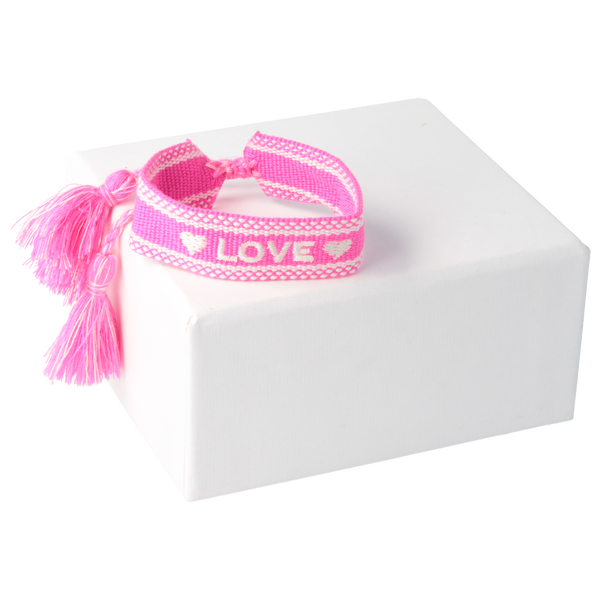 Parsa Beauty That's me by PARSA Beauty Stoffarmband in Pink mit Love Schriftzug Hotsell