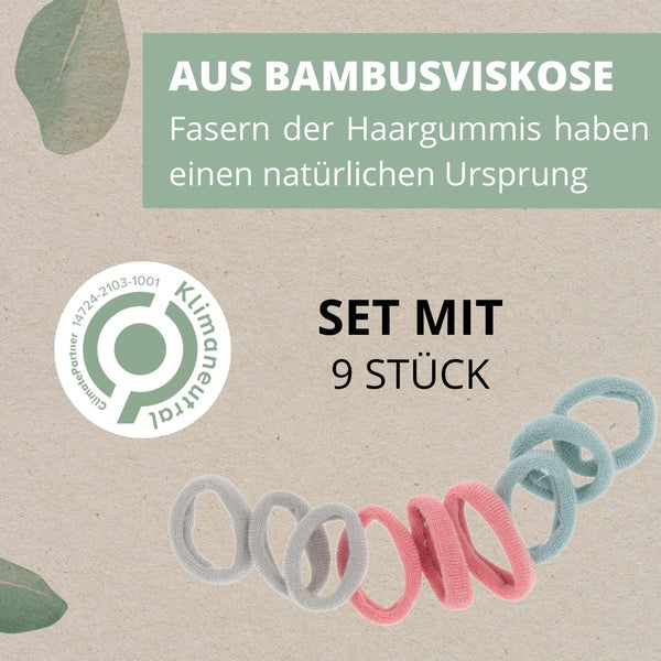 Parsa Beauty PARSA Beauty Nature Kids Haargummi gerippt mit Bambusviskose, 9 Stk Fabrikverkauf