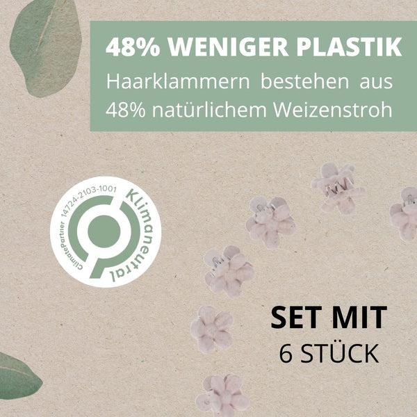 Parsa Beauty PARSA Beauty Nature Kids Haarklammer Blütenform mit Weizenstroh, 6 Stk Online