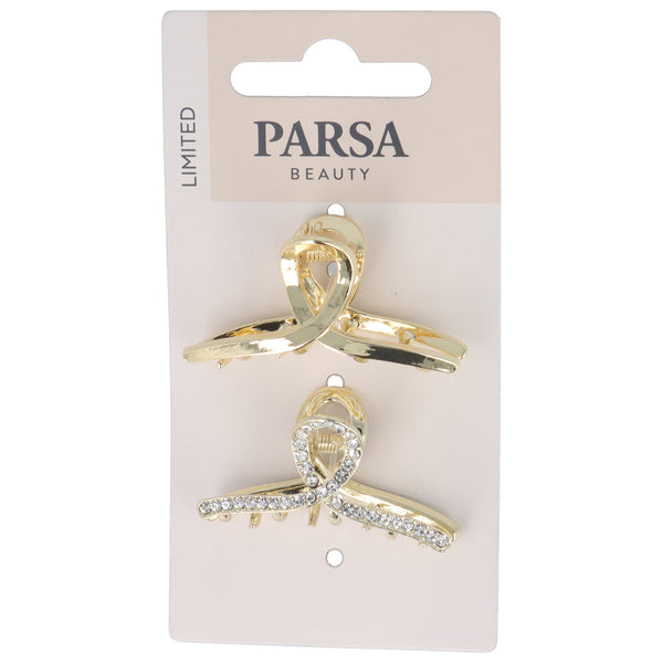 Parsa Beauty PARSA Beauty Haarklammer Strass gold 2Stk Auslauf