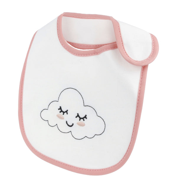 Parsa Beauty PARSA Baby Babylatz weiß mit rosa Bodüre 1Stk Auslauf