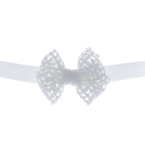 Parsa Beauty PARSA Baby Haarband weiß mit Spitzenschleife 1Stk Günstiger Verkauf