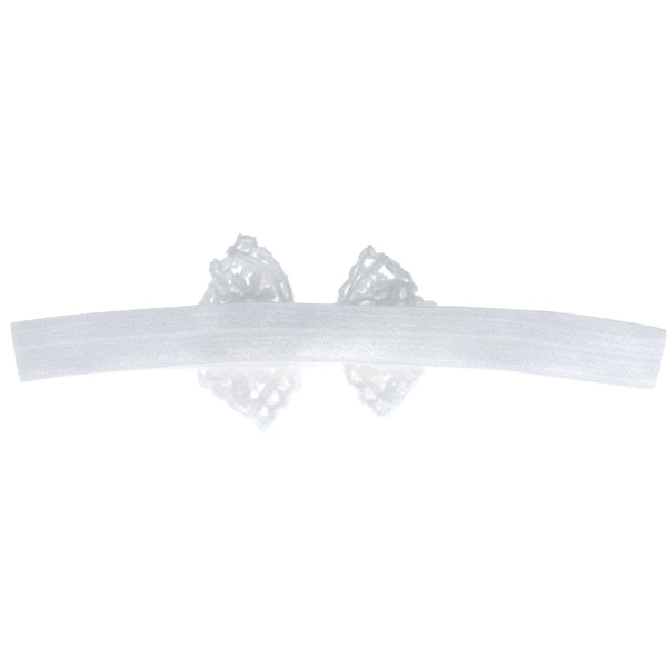 Parsa Beauty PARSA Baby Haarband weiß mit Spitzenschleife 1Stk Günstiger Verkauf