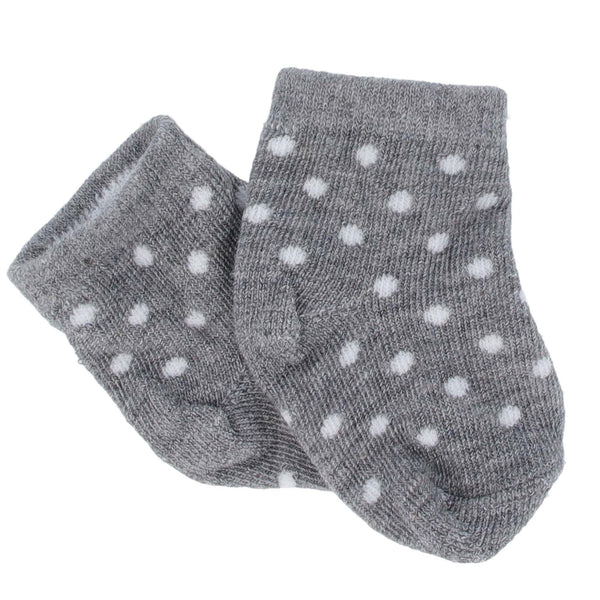 Parsa Beauty PARSA Baby Söckchen grau mit weißen Punkten Fabrikverkauf