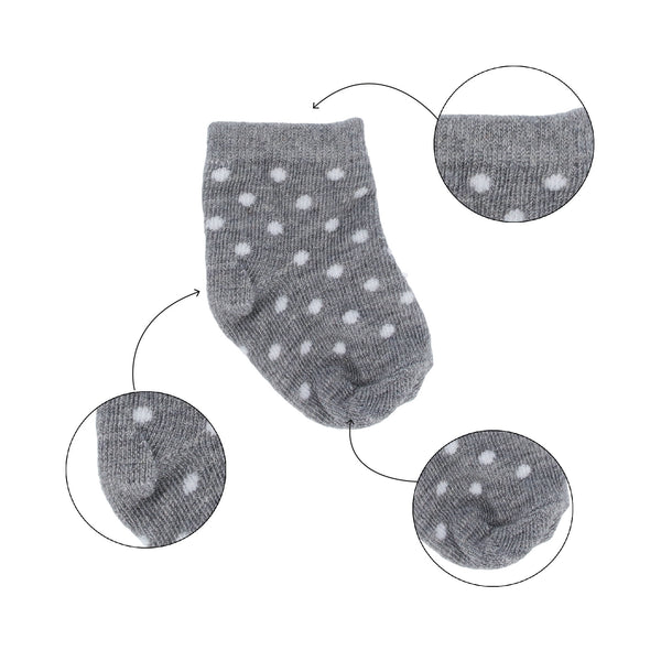Parsa Beauty PARSA Baby Söckchen grau mit weißen Punkten Fabrikverkauf
