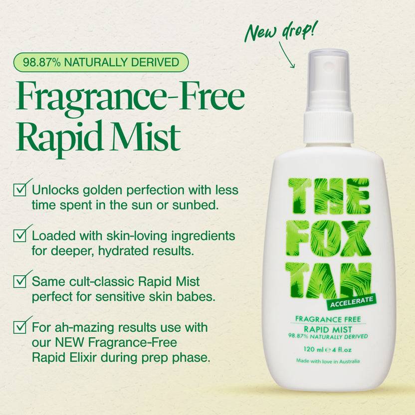The Fox Tan Fragrance Free Rapid Tanning Mist (120ml) Günstiger Verkauf