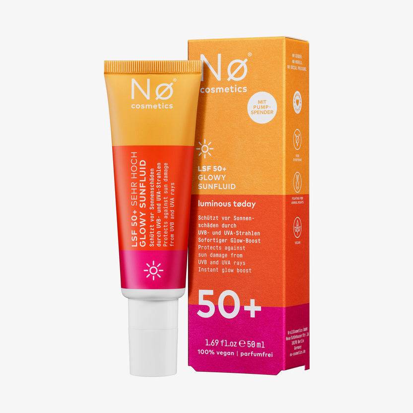 Nø Cosmetics luminous tøday LSF 50+ Glowy Sunfluid (50ml) Schlussverkauf