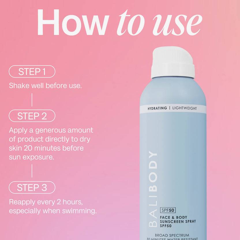 Bali Body Face & Body Sunscreen Spray SPF50+ (175g) Outlet