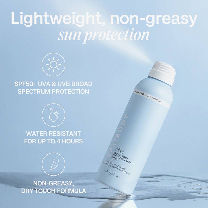 Bali Body Face & Body Sunscreen Spray SPF50+ (175g) Outlet