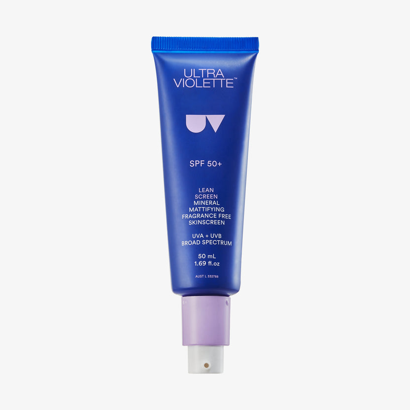 Ultra Violette Lean Screen Mineral Mattifying Fragrance Free Skinscreen SPF50+ (50ml) Fabrikverkauf