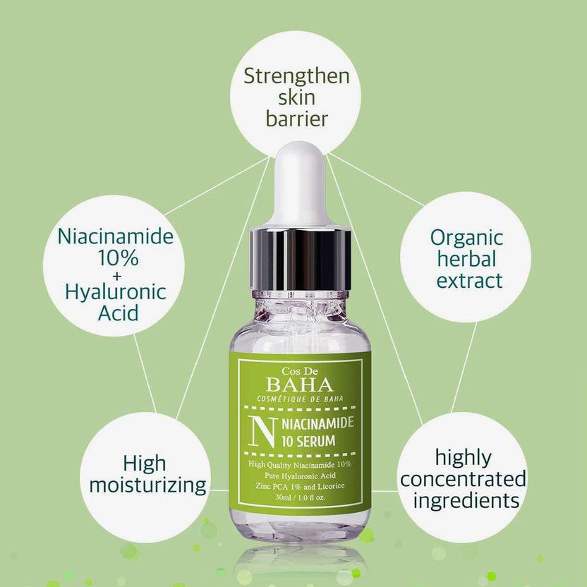 Cos de Baha Niacinamide Serum 30ml (N) (30ml) Kostenloser Versand international