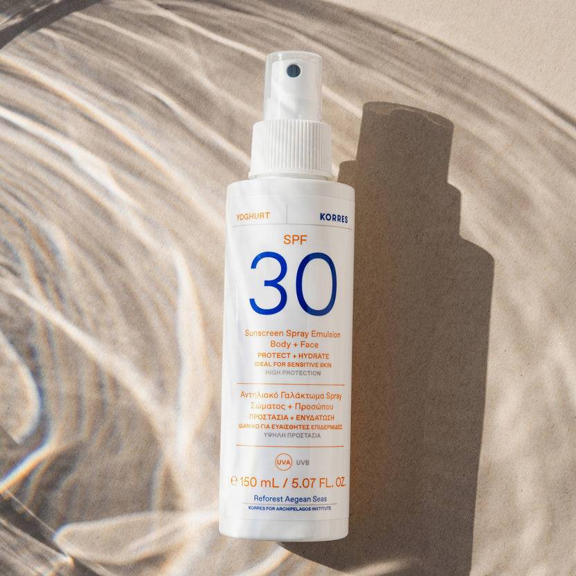KORRES Yoghurt Sonnenschutz Sprüh-Emulsion für Gesicht & Körper SPF30 (150ml) Outlet