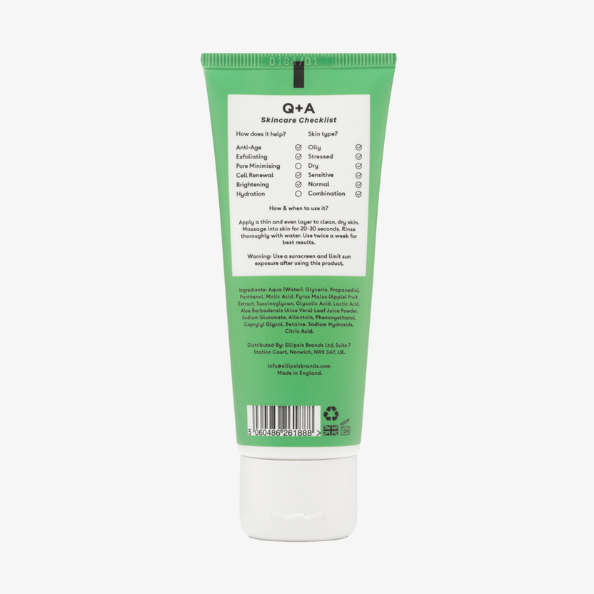 Q + A Skin Apple AHA Exfoliating Gel (75ml) Fabrik Onlineshop