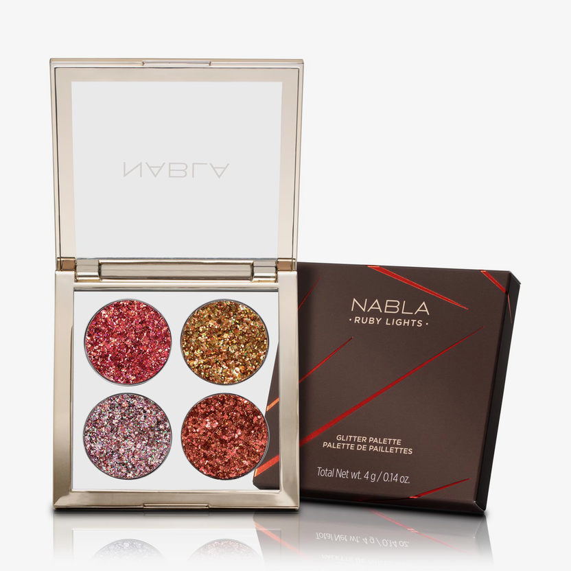 NABLA Cosmetics Ruby Lights Glitter Palette (4g) Bis zu 65% Rabatt