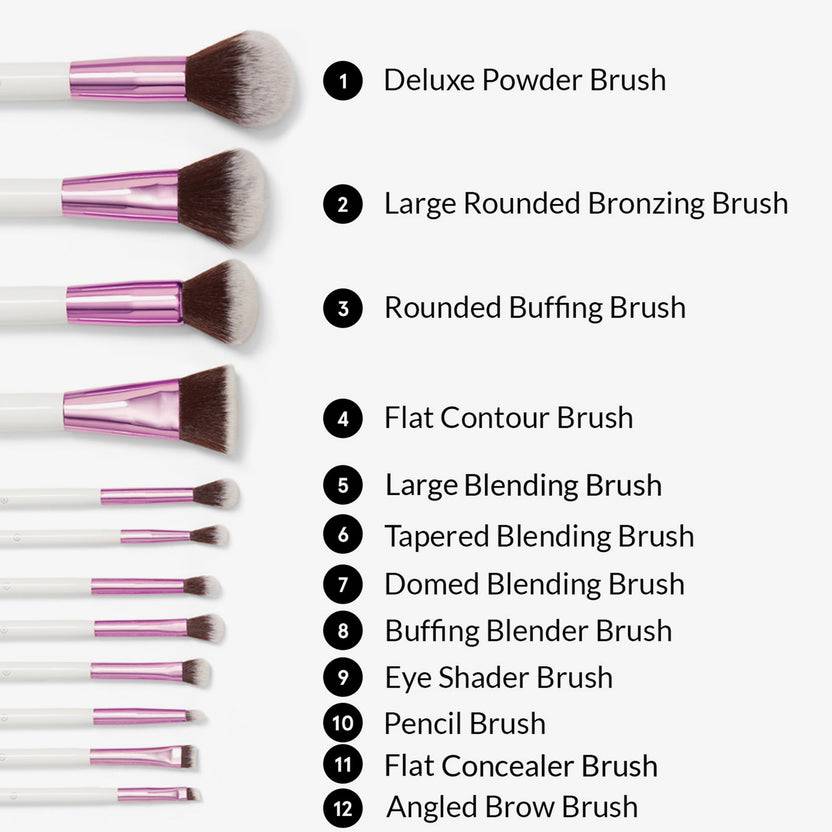 BH Cosmetics Crystal Quartz 12 Piece Brush Set Zeitlich begrenztes Angebot