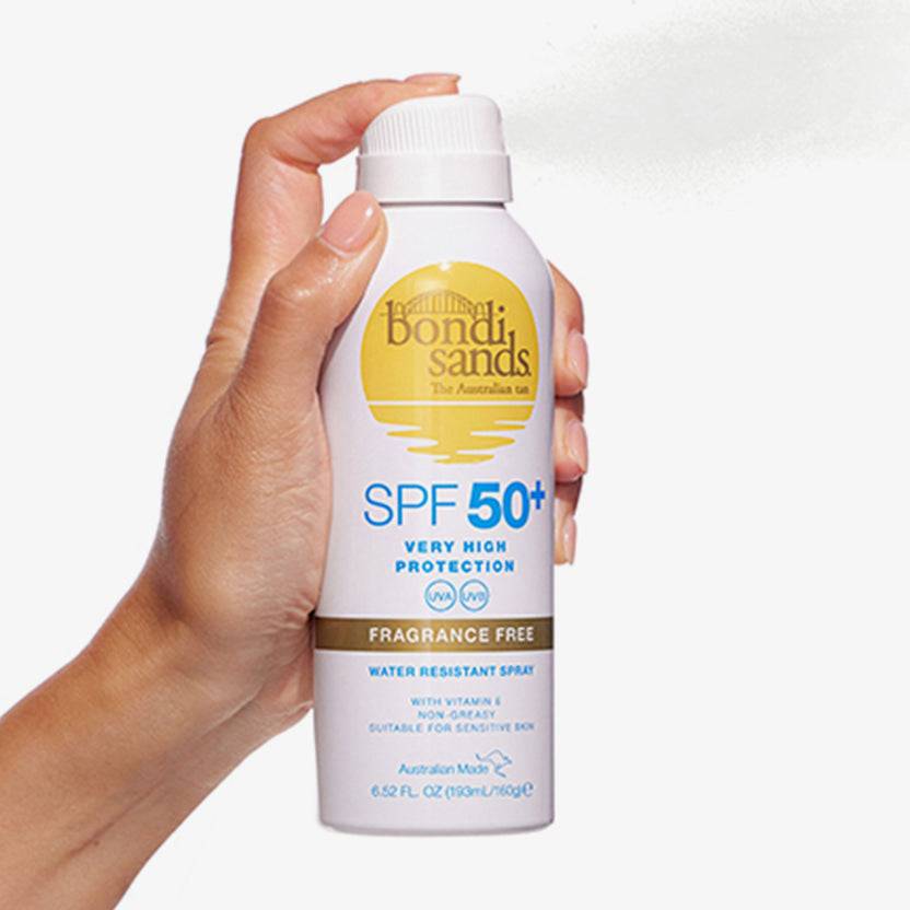 Bondi Sands SPF 50+ Fragrance Free Aerosol Mist Spray (160g) Fabrikverkauf
