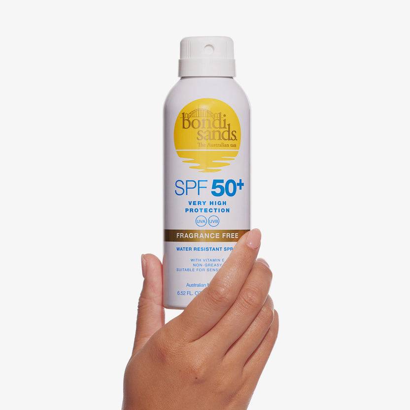 Bondi Sands SPF 50+ Fragrance Free Aerosol Mist Spray (160g) Fabrikverkauf