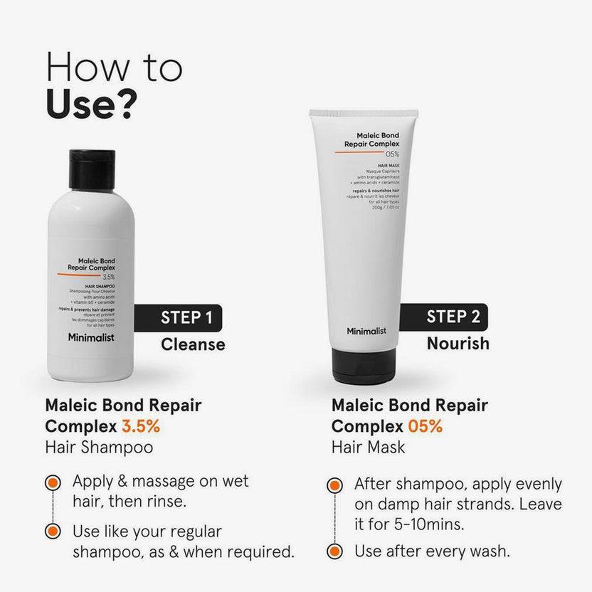 Minimalist Maleic Bond Repair Complex 3.5% Hair Shampoo (250ml) 50% Rabatt mit kostenlosem Versand