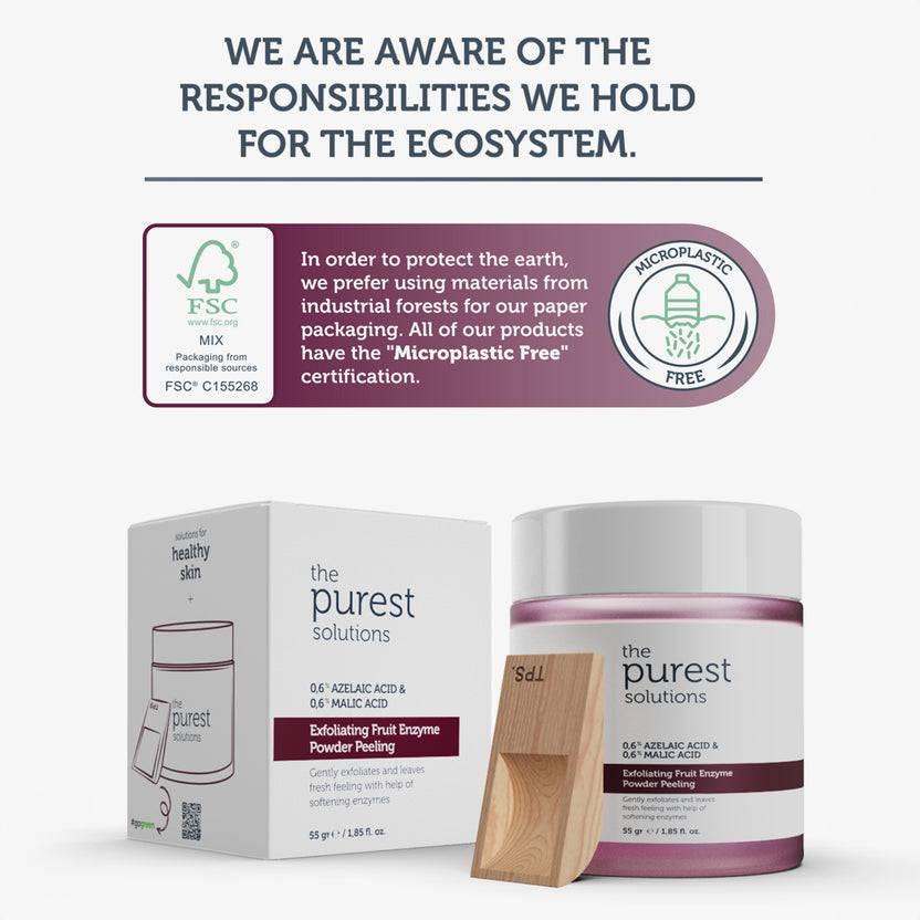 The Purest Solutions 0,6% Azelaic Acid + 0,6% Malic Acid Exfoliating Fruit Enzyme Powder Peeling (55g) Letzte 3 Tage