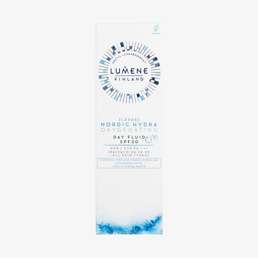 Lumene NORDIC HYDRA [LAHDE] Day Fluid SPF30 (50ml) Vierteljährliche Förderung
