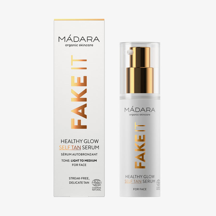 MÁDARA Cosmetics Fake It Healthy Glow Self Tan Serum For Face (30ml) Fabrikverkauf