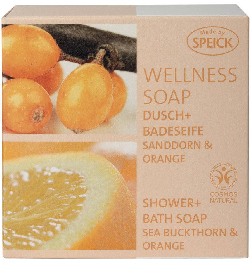 Speick Made by SpeickWellness Soap, Dusch + Badeseife Sanddorn & Orange Fabrikverkauf