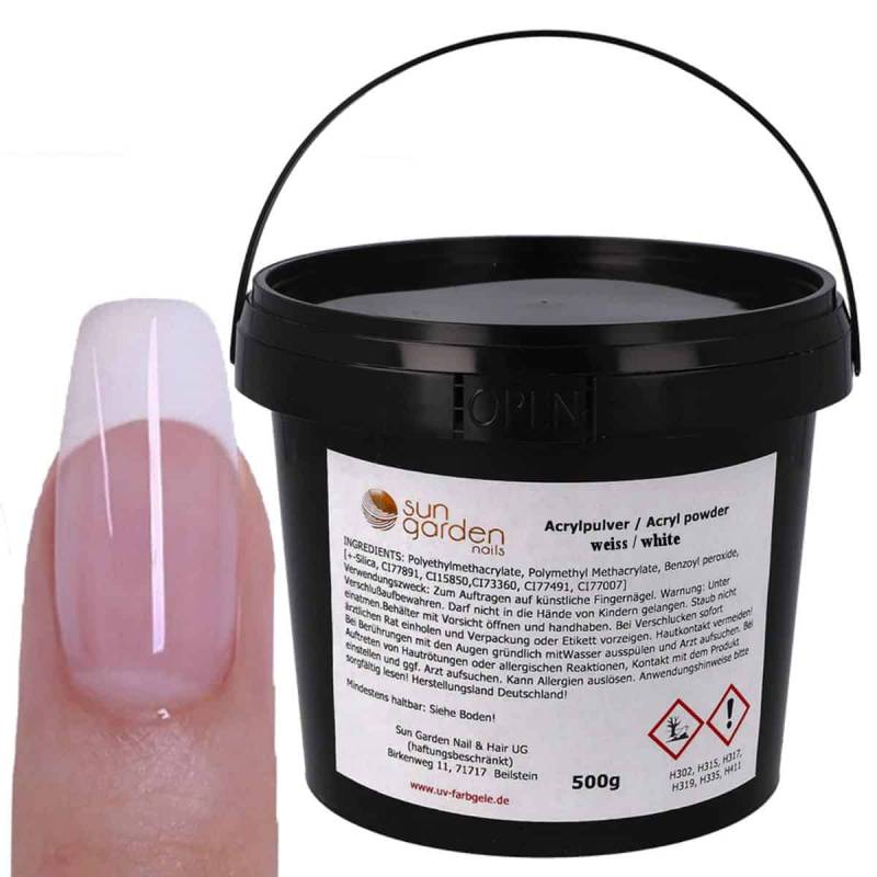 Sun Garden Nails Nagel Acryl Pulver weiß im Angebot