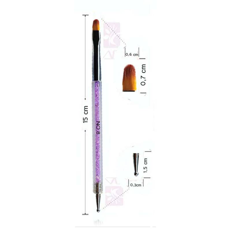Sun Garden Nails Spot Swirl Dotting Tool & Gelpinsel aus Rotmarderhaar - Rounded 2in1 Meist gekauft