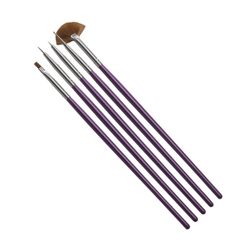 Sun Garden Nails 5 tlg. Set Gelpinsel & Nailart Pinsel aus Kunsthaar
