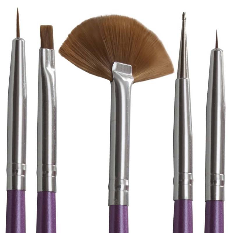Sun Garden Nails 5 tlg. Set Gelpinsel & Nailart Pinsel aus Kunsthaar Angebote