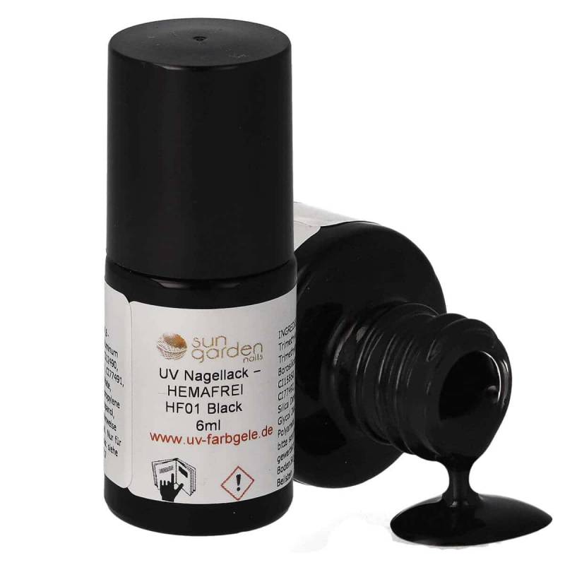 Sun Garden Nails UV Nagellack 6ml - HEMA-FREI - Schwarz & Weiß Töne Schlussverkauf