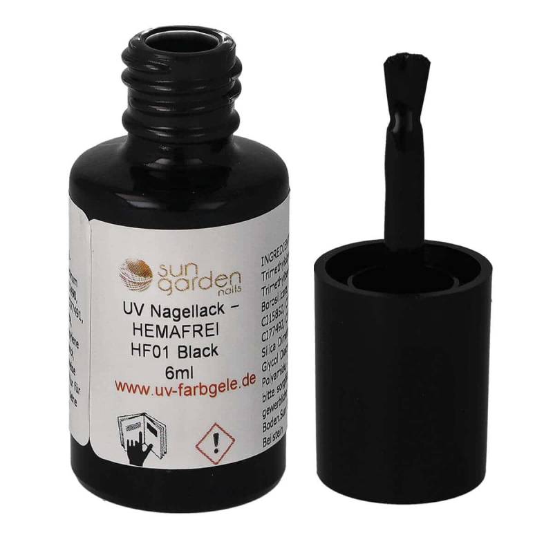 Sun Garden Nails UV Nagellack 6ml - HEMA-FREI - Schwarz & Weiß Töne Schlussverkauf