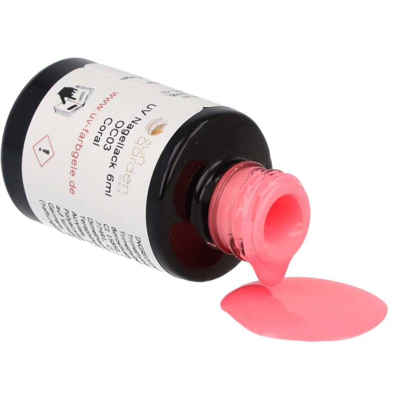 Sun Garden Nails UV Nagellack 6ml - One Coat Line - rot & orange Töne Outlet