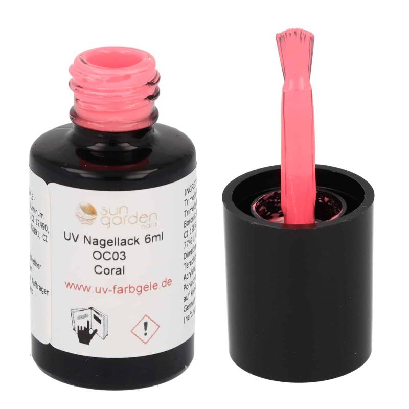 Sun Garden Nails UV Nagellack 6ml - One Coat Line - rot & orange Töne Outlet