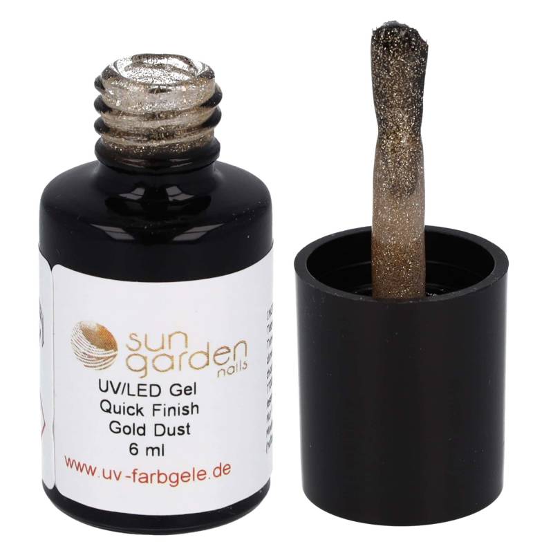 Sun Garden Nails 6ml UV Gel Quick Finish Pinselflasche - Gold Dust Hotsell