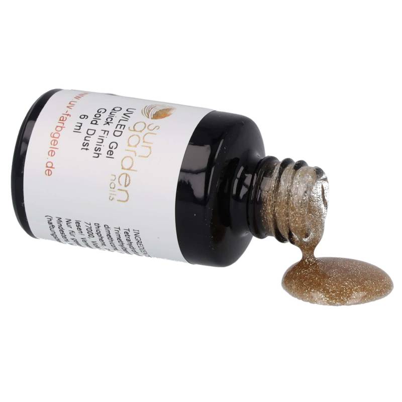 Sun Garden Nails 6ml UV Gel Quick Finish Pinselflasche - Gold Dust Hotsell