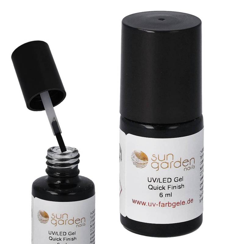 Sun Garden Nails 6ml UV Gel Quick Finish Pinselflasche - Klar Schlussverkauf
