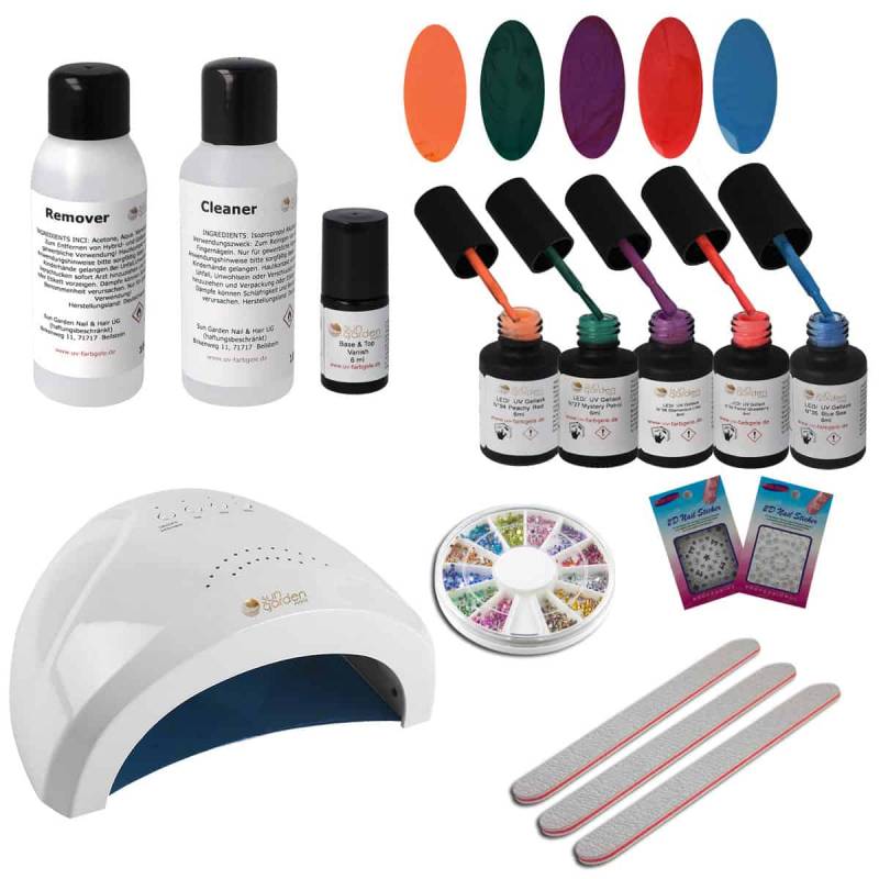 Sun Garden Nails UV Nagellack Gel Set ATHEN + UV GERÄT