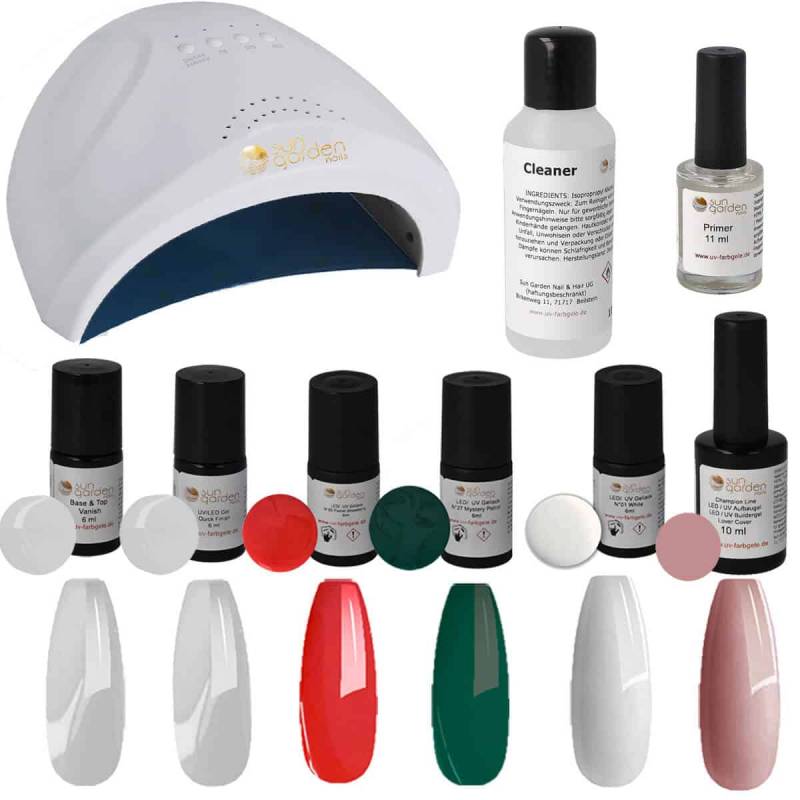 Sun Garden Nails UV Nagellack Gel - SET 5 + Aufbaugel Lover Cover Hotsell