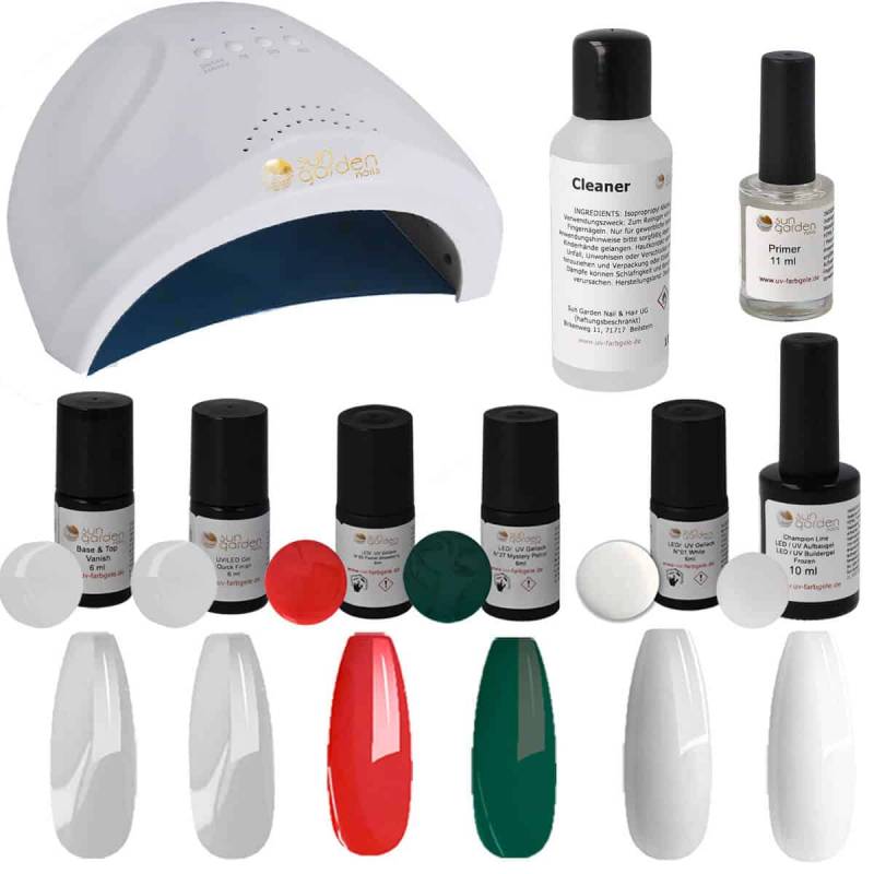 Sun Garden Nails UV Nagellack Gel - SET 6 + UV Aufbaugel Frozen