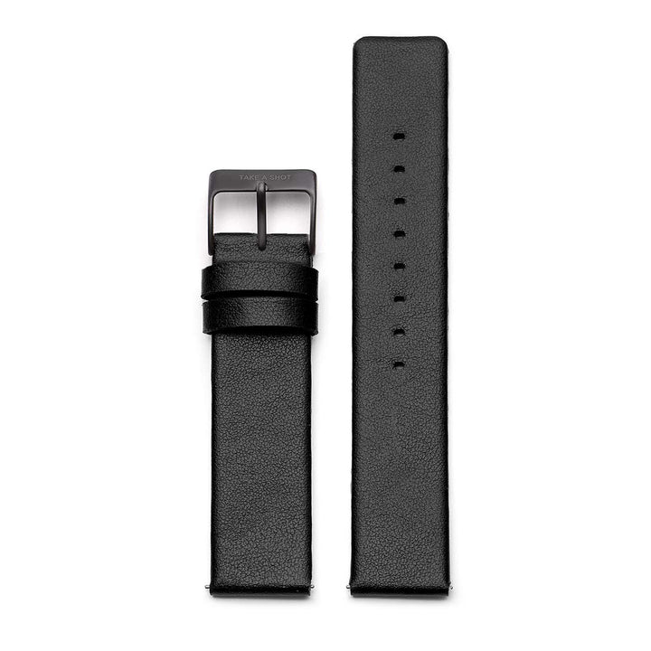 Take A Shot [APVELSKIN] Uhrenarmband 20mm aus veganem Lederersatz Schwarz