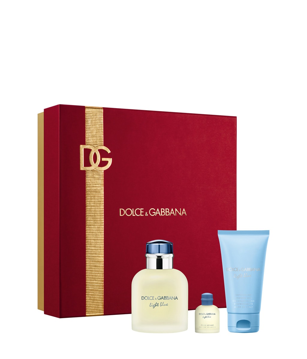 Dolce&Gabbana Light Blue Pour Homme Xmas Set 2024 + Travel Spray 5 ml Räumungsverkauf